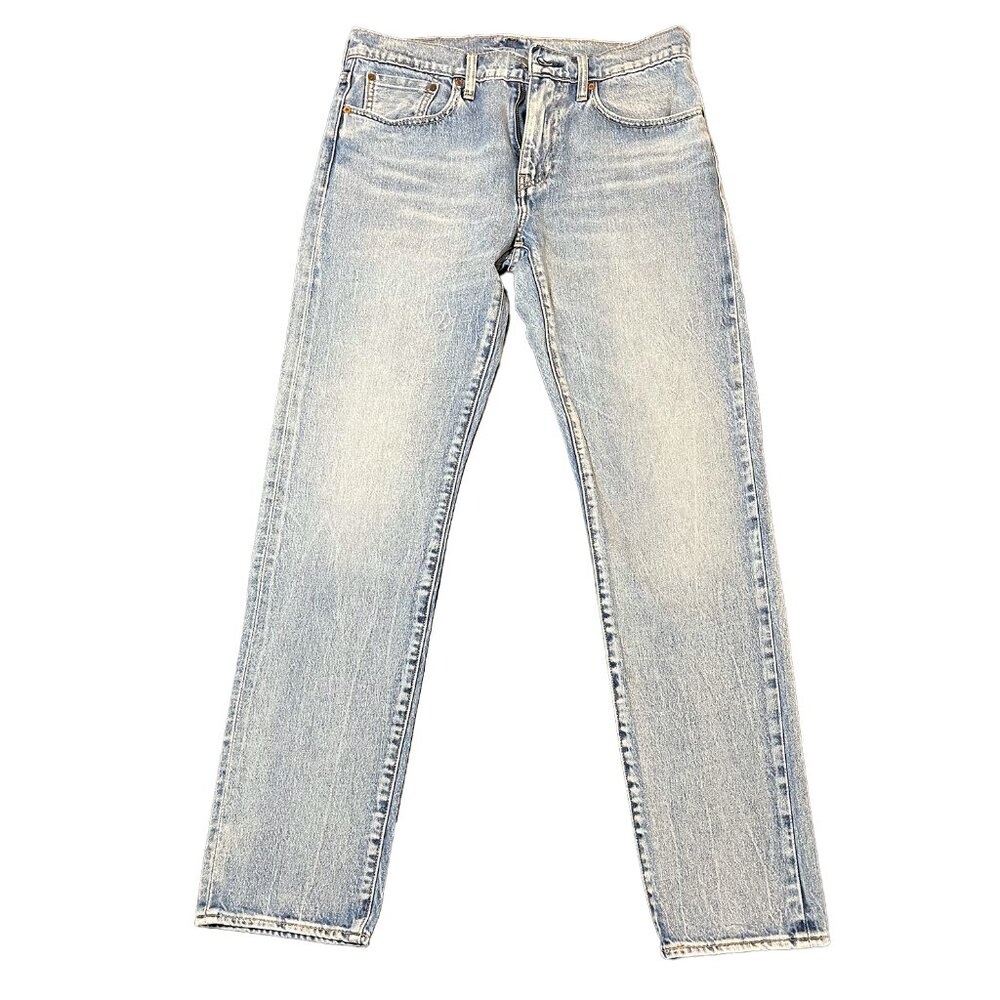 Levi's 502 Premium Taper Fit Jeans Men's Size 32x34 Light Blue Wash Denim